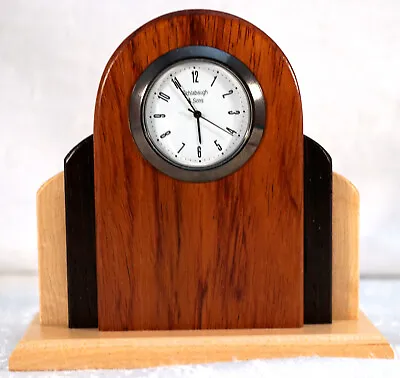 Small Wooden Clock By Mikutowski Woodworking With Zebrawood And Birdseye Maple • $25.99