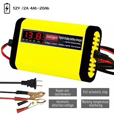 Car Motorcycle Battery Charger 12V 4-20AH Smart Automatic Maintainer Booste K9G8 • $11.29