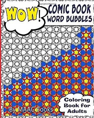 Comic Book Word Bubbles: Coloring Book For Adults 9781515389439 Free Shipping- • $17.72