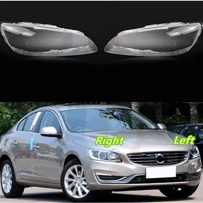 2Pcs For Volvo S60 2014-2018 Left & Right Side Headlight Lens Cover+Sealant Glue • $157.49