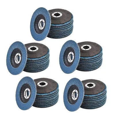 T29 Pack 50 Premium Zirconia Flap Disc Sanding Grinding 4-1/2  X 7/8  80 Grit • $39.19