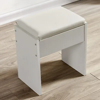 Mondeer White Dressing Table Stool Makeup Chair Soft Padded Cushion Piano Seat • £21.39
