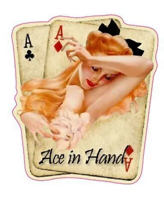 Pair Of Aces Pin Up Girl Decal • $5.99