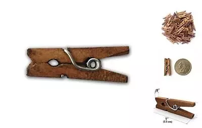  Wooden Mini Clothespins 100 Per Pack 1  2.5cm (Jacobean)  • $17.02