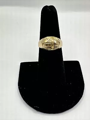 Vintage 18k Gold Egyptian Beetle Scarab Ring 6.7g Size 6.5 • $450