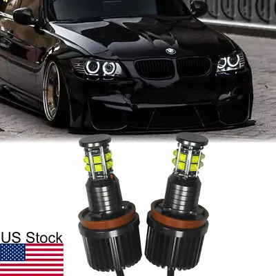 2x H8 LED 120W 6000K White Angel Eyes Halo Ring Bulb For BMW E81 E90 E92 E60 E70 • $57.99