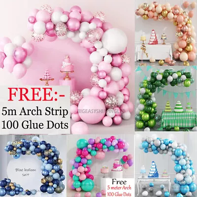 £5.85 • Buy Balloon Arch Kit + Balloons Garland Birthday Wedding Party Baby Shower Decor UK.