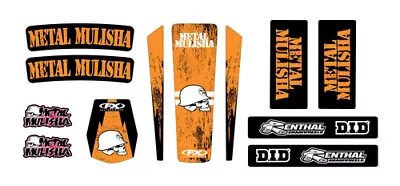 Factory Effex Metal Mulisha Universal Sticker Trim Kit Black/Orange 23-50560 • $55.26