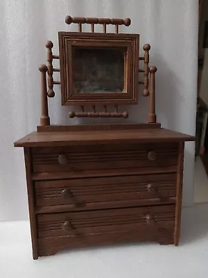 Antique Wooden Miniature Doll Dresser  Salesman Sample • $50