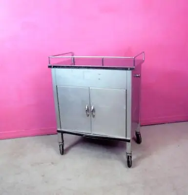 Simmons 30  2 Drawer Stainless Steel Anesthesia Crash Cart Table Prep Stand • $749