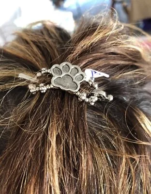 Paw Print Lilla Rose Flexi Hair Clip Size XXS Mini FX-2414 Half Back Tie NEW • $10