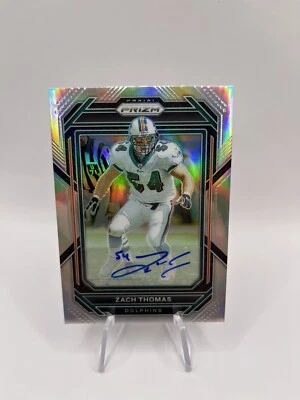 $2.99 • Buy 2022 Panini Prizm Zach Thomas HOF Auto #186 Silver Prizm- Miami Dolphins