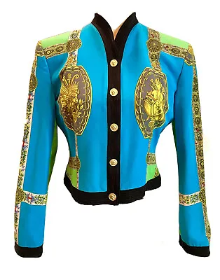 VERSACE BAROQUE 1990s VERSUS GIANNI VERSACE VINTAGE JACKET BOLERO SPECTACULAR • $1340