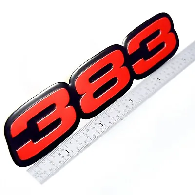 1x Red 383 Badge Emblem Front Fender Hood Pair For Mopar 69 Camaro 70-74 Nova  • $12.99