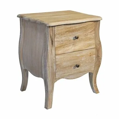 £350 • Buy The Eloise French Weathered Bedside Table Handcrafted From Solid Teak NEW BST035