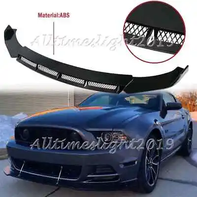 For Ford For Mustang GT GT500 Glossy Black Front Bumper Lip Spoiler Splitter Kit • $54.95