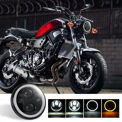 5.75  145mm Halo LED Headlight Projecto DRL For Harley Davidson Dyna Sportster • $70.59