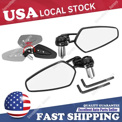 7/8'' Motorcycle Bar End Side View Mirrors For Yamaha YZF600R YZF-R15 YZF R6 R6S • $23.95