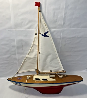 $39 • Buy Vintage Seifert Segelboote Sail Boat Pond Toy  Windy  Made In Germany  Sailboat