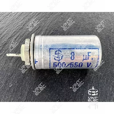 Capacitor Vintage Screw On 8MF 8UF 8µF 500V 550V SIC SAFCO Tube • $12.34