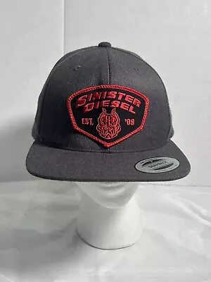 Sinister Diesel SnapBack Hat / Cap - Gray / Red Yupoong Classic • $24.99