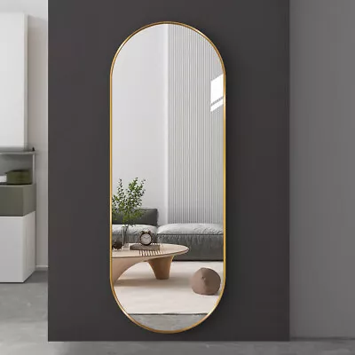 Extra Wide Tall Full Length Mirror Arched Large Oval Framed Wall Mounted Mirrors • £35.95