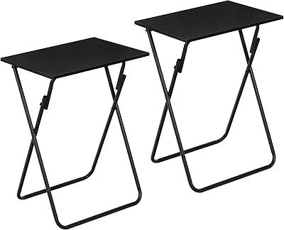 HOOBRO Side Table 2 Set Folding Tables TV Tray Coffee Table 48 X 36 X 65 Cm  • £27.99