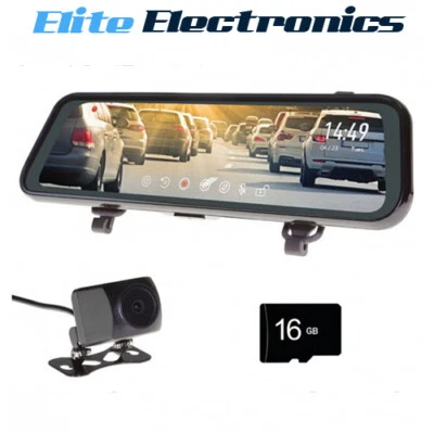 $252 • Buy Gator GRV96MKT 9” Screen HD Mirror Dual 1080P Reverse Camera Dash Cam