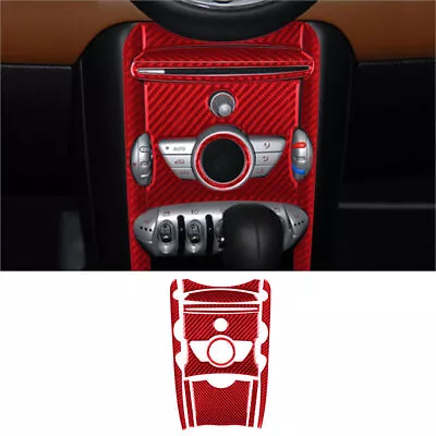 For Mini Cooper 2007-10 Type B Red Carbon Fiber Central Console Cover Trim 10Pcs • $47.23