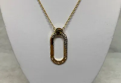 Versace. Gold Plated Greta Oval Necklace M 268 • $99