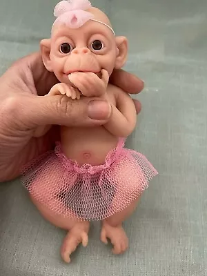 7   Micro Preemie Reborn Soft Full Body Silicone Monkey Baby Doll Anti-Stress • $49.99