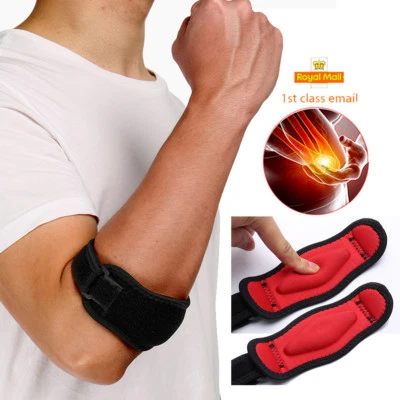 Tennis Elbow Support Brace Golfers Gym Sport Strap Arm Epicondylitis Band Belt H • £5.99