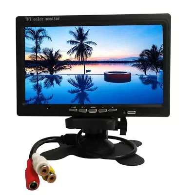 InstallerCCTV 7” TFT LCD Monitor W/ Color Screen 2 Video Input Fits CCTV Camera • $35.99