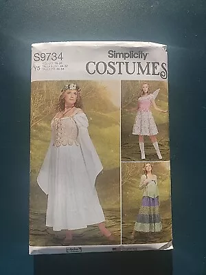 Simplicity S9734 Pattern Misses Fantasy Costume Fairy Elf Queen Size 18-26 New • $5