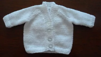 Hand Knitted V Neck  Cardigan Baby Girl Prem - 6-12months • £2.99