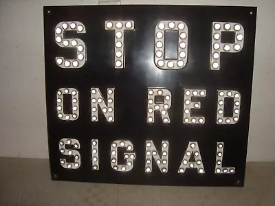 Porcelain Vintage Railroad Crossing Switch Signal Light Train Sign Reflectors • $399.95