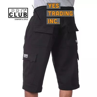 Proclub Pro Club Men's Heavyweight Cargo Sweatshorts Heavyweight Fleece Shorts • $22.95