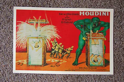 Harry Houdini Magician Poster #16 1913 Deriweltberuhmte In Seiner Erfindung • $7