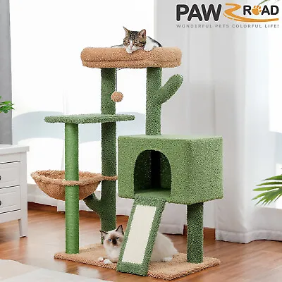 PAWZ Road Cat Tree Tower Scratching Post Condo House Bed Furniture Toys 104cm • $89.99