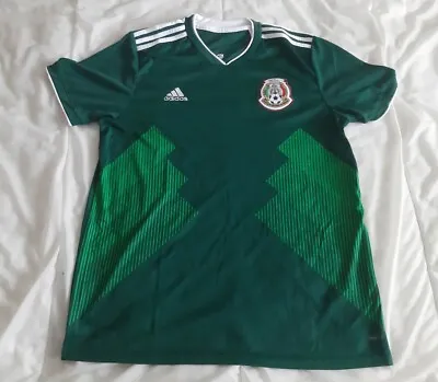 Mexico 2017/18 Adidas Home Football Shirt Jersey Size L • £24.99
