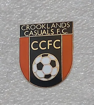 CROOKLANDS CASUALS  FC BADGE ( Dalton-in-Furness ) ENAMEL FOOTBALL PIN BADGE • £18.70