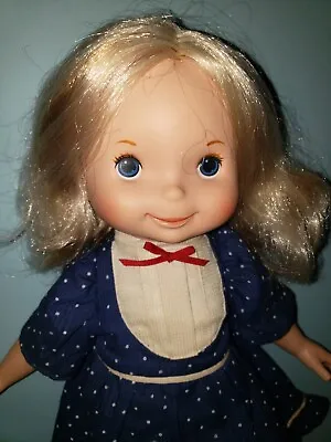 Vintage Fisher Price MY FRIEND MANDY Blonde Doll 1981 Blue Polkadot Dress 15  • $14