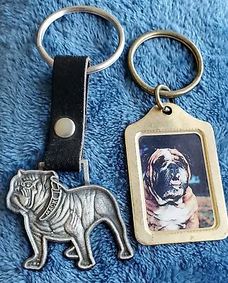 Vtg Set  Of 2 Mack Truck Bulldog Mascot  Metal And Goldtone Bulldog Keychain • $20