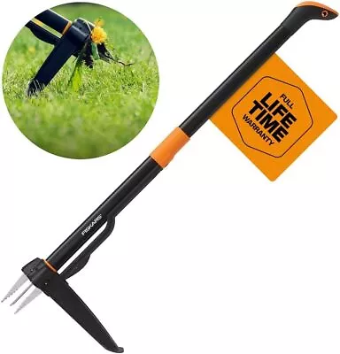 Fiskars Stand Up Weeder Gardening Tool 39  Handle Easy Eject Black Orange • $151.45