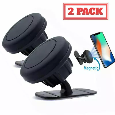 Magnetic 360° Gear Car Phone Holder Dashboard Rotation With Mounting Plate Mount • $7.99
