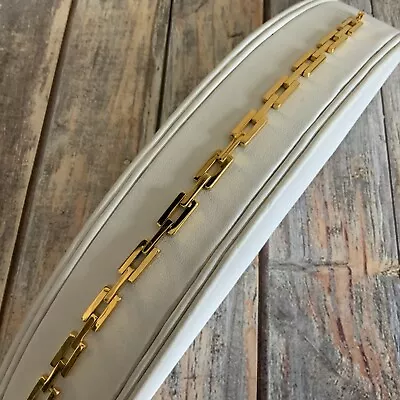 Vintage Gold Tone Rectangle Link Tennis Bracelet 90s Classic Every Day  • $11