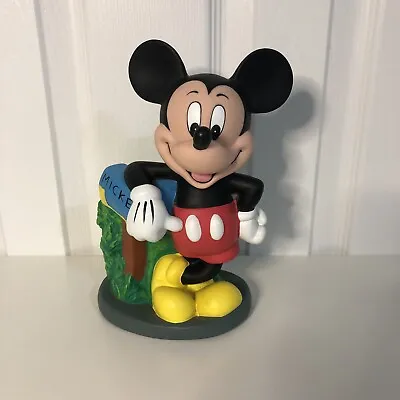 Vintage Disney Mickey Mouse Money Box Piggy Bank Complete With Stopper Rare • $34.47