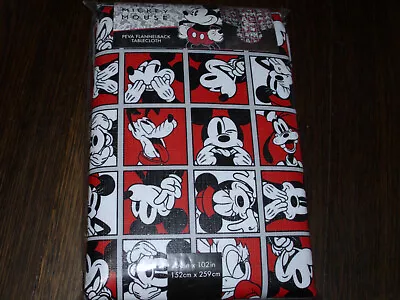 Disney Mickey Mouse Minnie Donald PEVA FLANNELBACK Tablecloth 60” X 102” • $20