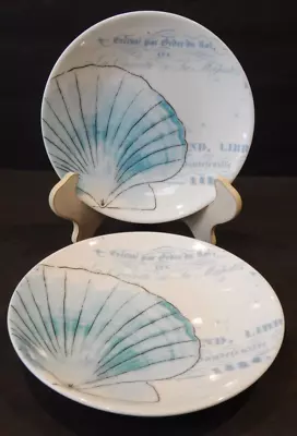 SET OF 2 Prima Design Salad Dessert Bread Plates Scallop Shells - 6 Inches • $10