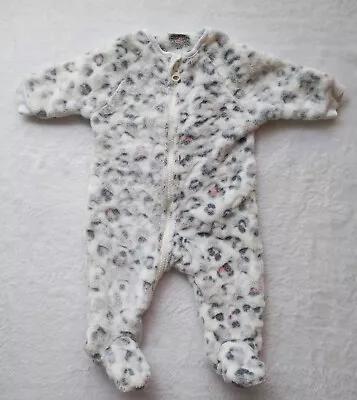 NEXT Zipped Baby Fleece Sleepsuit Up To 1 Months  • £4.99